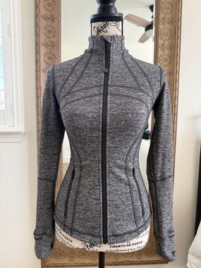 lululemon athletica Heather Charcoal Fitted Bomber Jacket